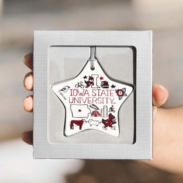 Iowa State Julia Gash Star Ceramic Ornament (3")